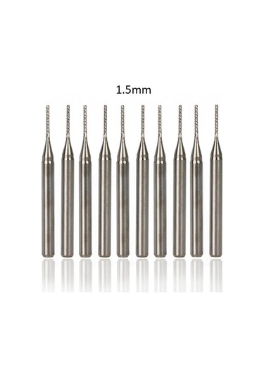 Tungsten Karbür Pcb Kesme Cnc Freze Ahşap İşleme 1.5mm 10 Adet