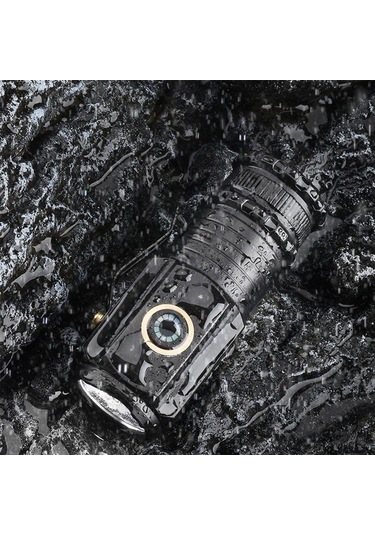 Skycity 1300lm 5 Modlu Çok İşlevli Fener, Ipx5 Su Geçirmez, Mini Aluminyum Klipli Şapka Işığı, Usb Şarjlı 18350 Pil Seti Siyah