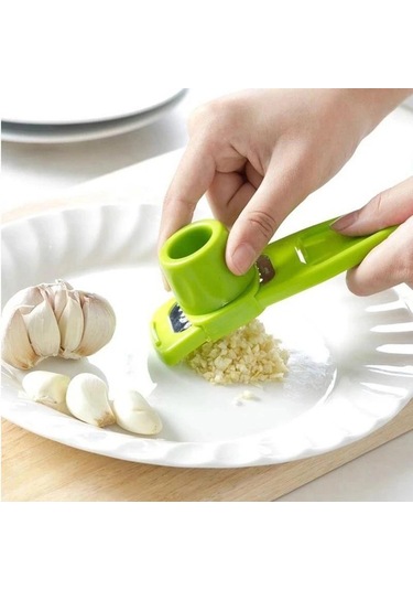 2'si 1 Arada Sarımsak Dilimleyici Küçük Ev Tipi Sarımsak Ezici Pişirme Aleti Manuel Basmalı Sarımsak Öğütme Rendesi Mutfak Aletleri Ve Yeşil