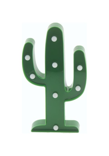 Mutluadim 25Cm Led Işıklı Plastik Kaktüs Gece Lambası