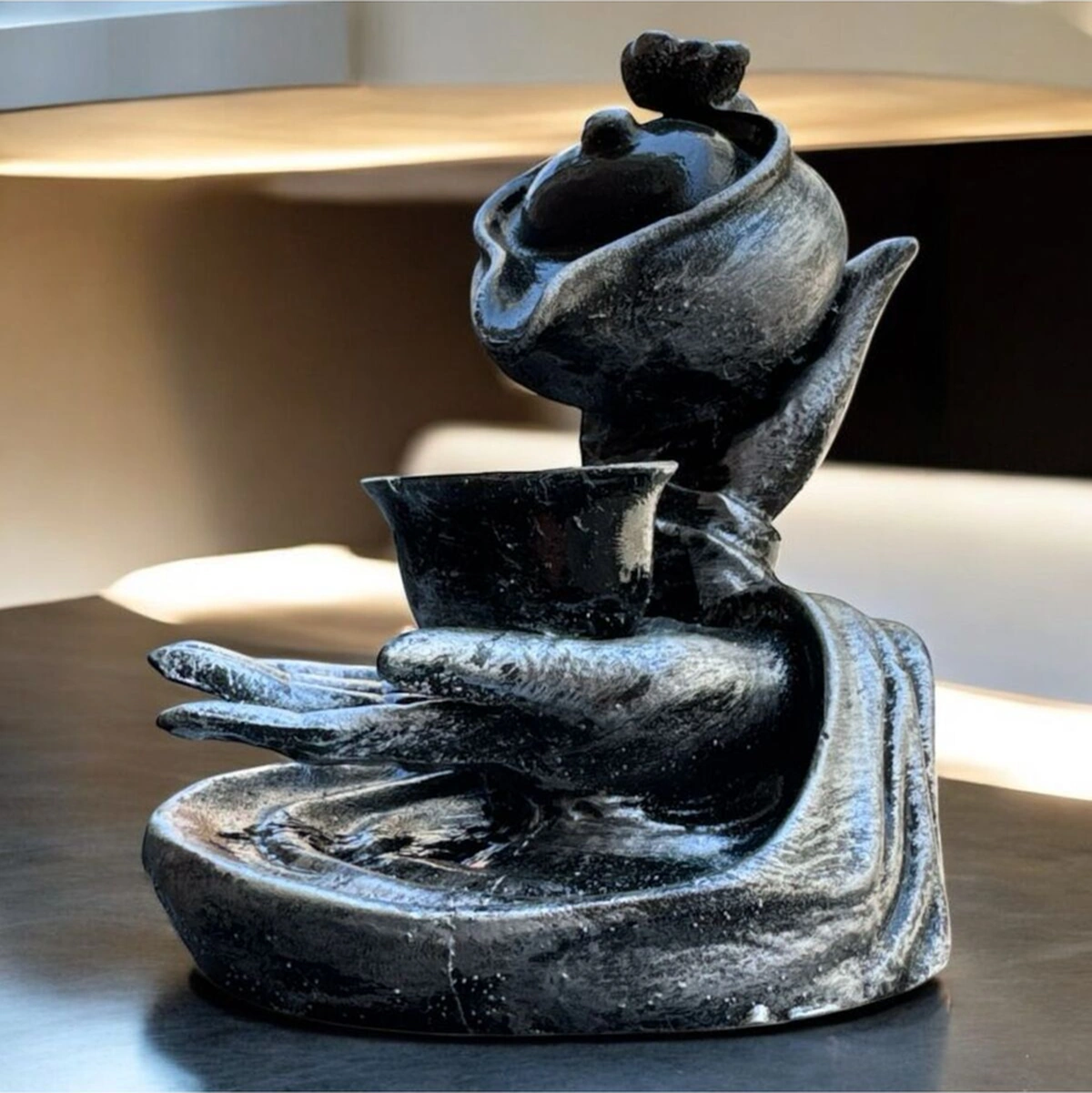 Dekoratif Polyester Tütsülük Biblo Gümüş Eskitme