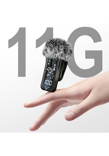 Çift Vericili Kablosuz Yaka Mikrofon Seti Telefon İçin Type-c & Lightning Uyumlu