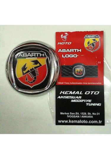 Fiat Stilo Abarth Logo Rozet Komple Set