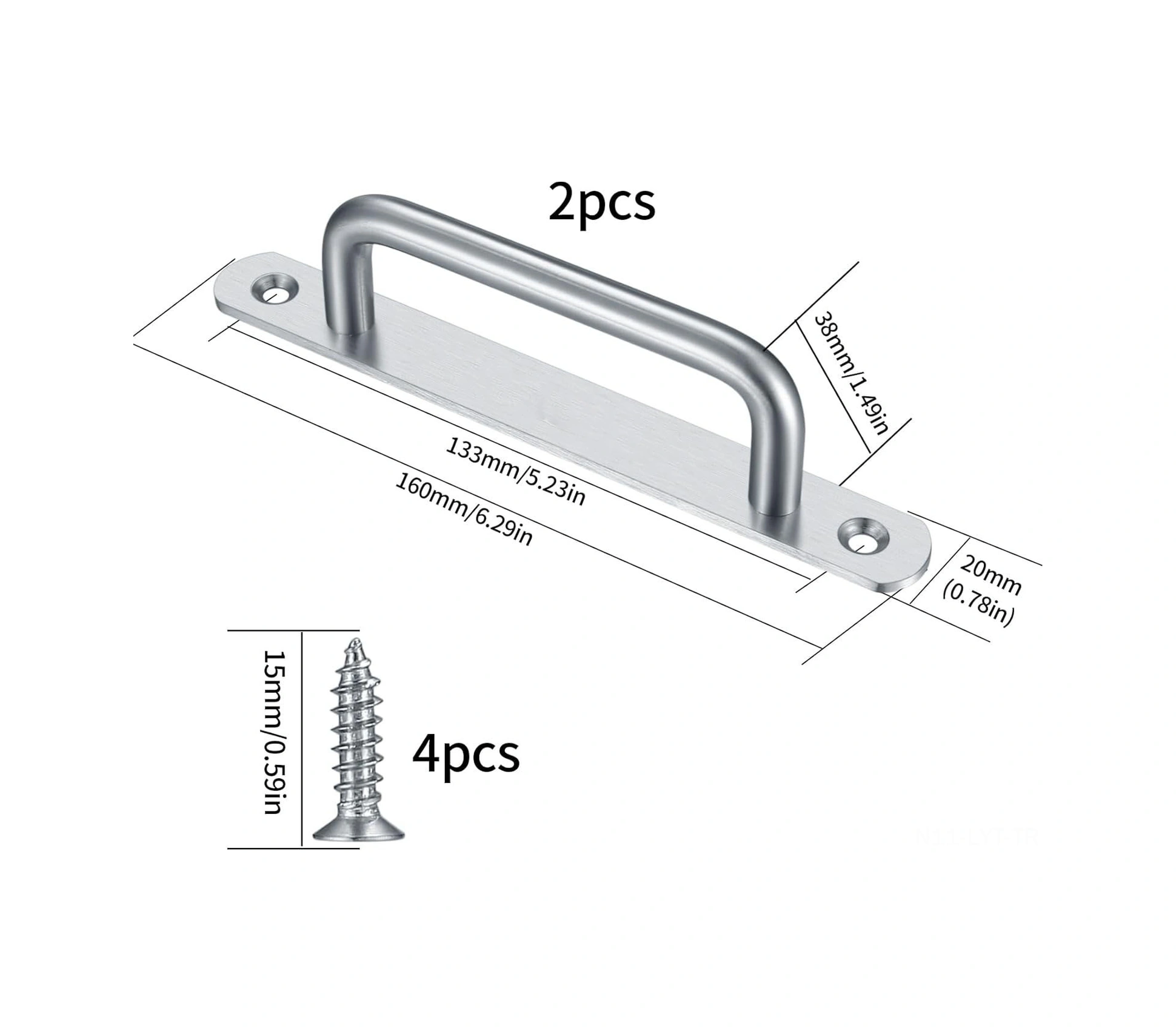 Youtek Stainless Steel Kayar Kapı Tutamakları Tabanlı 160mm - Dolap, Gardrop, Dolap Ve Çekmeceler İçin Dayanıklı Tuvalet Tutamakları Gümüş