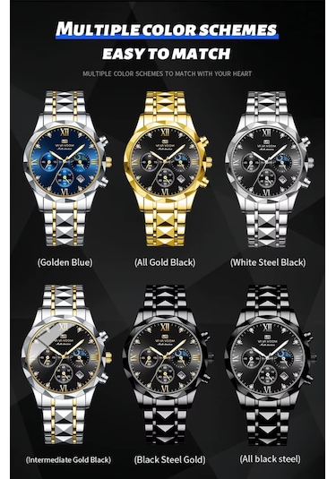 Geeksen Va Va Voom 2741 Kuarc Kol Saati - 42mm Mavi Ekran, 30m Su Geçirmez, Gümüş Çelik Kordon, Roman Rakamlar, Gün/tarih Gösterimi Gümüş - Mavi