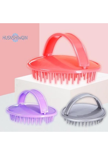 Mor Parmak Toka Tasarım Yuvarlak Fırça İğne Şampuan Fırça Saç Kökü Kaşıntı Saç Derisi Masaj Tarak Saç Malzemeleri