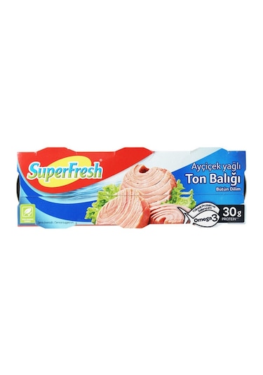 Superfresh Ayçiçek Yağlı Bütün Dilim Ton Balığı 3 x 75 G