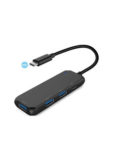 Xiyyadms Type-c Hatt Çevirici: 3 Usb 2.0 + 1 Veri/dc Birleşik Usb-c Port, Hızlı Hub, Usb Bölücü