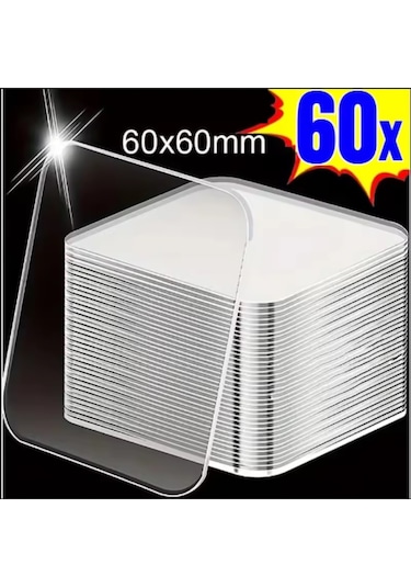 6 Cm - 6 Cm 50 adet Kaliteli Çift Taraflı Bant Halı Tablo Resim Yapıştırma Bandı
