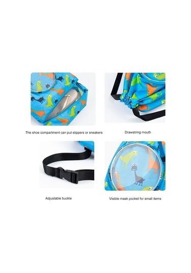 Islak Ve Kuru Ayırma Su Geçirmez Bağcıklı Omuz Plaj Yüzme Çantası Çocuklar İçin Gri L Çok Renkli