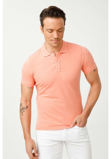 Igs Standart Erkek Polo Yaka Tişört Yavruağzı