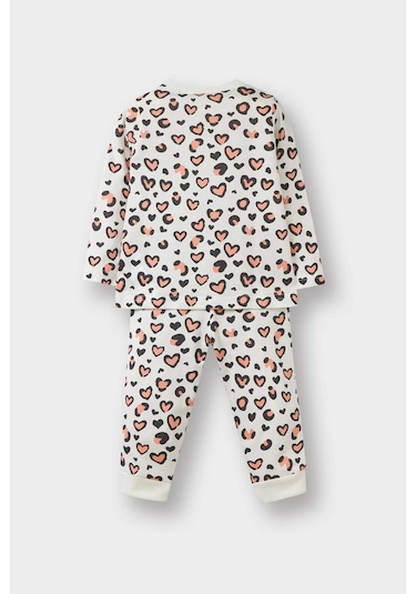Defacto Kız Bebek Pijama Takımı Desenli Uzun Kollu Penye Üst Uzun Alt E9478a525auer233 Ekru Defacto Kız Bebek Pijama Takımı Desenli Uzun Kollu Penye Üst Uzun Alt E9478a525auer233 Ekru