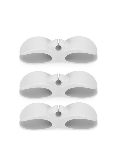 Beyaz 3 Adet Kordon Organizatörleri Duvara Monte Depolama Ev İçin Uygun Büyük Mutfak Aletleri Sarıcı