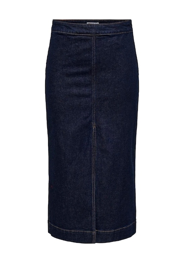 Only Onlmadison Hw Pencil Midi Kadın Denim Etek 15338921 Mavi