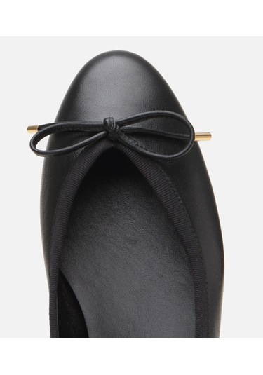 Hotiç Kadın Deri Siyah Topuk Detaylı Babet 01ayh304530a100 Siyah-black Siyah