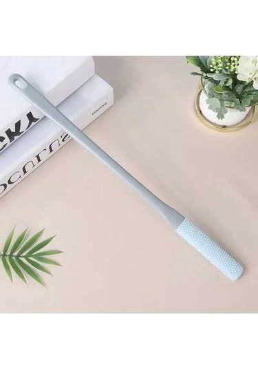 Besthome1 Uzun Saplı Silikon Ayak Fırçası - Masajlı, Kaşınma Önleyici Temizlik 40 Cm Gri Gri
