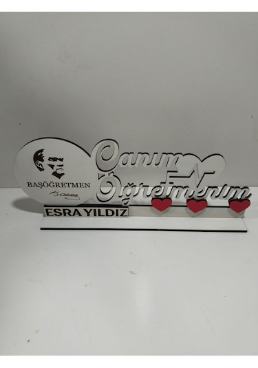 Öğretmenler Günü İçin Tasarım Masa İsimliği Kişiye Özel