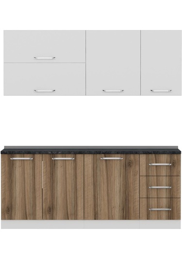 Minar 195 Cm Mutfak Dolabı Beyaz Dore 195-d2