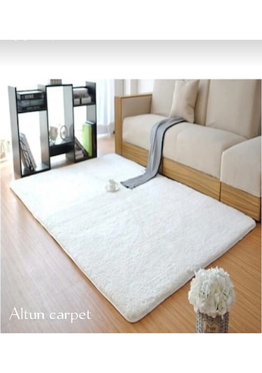 Altun Carpet Lükx Kar Beyaz Post Pelüş Kaymaz Taban Halı 150 ... Beyaz