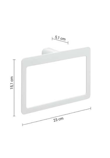 Pirenei Havluluk, Yuvarlak, 23 Cm - Mat Beyaz