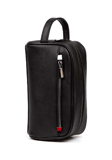 Bizoon Np244 Vegan Deri Kişisel Bakım Ve Seyehat El Çantası Siyah