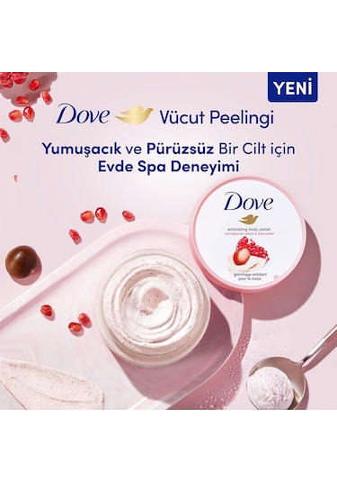 Dove Nar Çekirdeği & Shea Yağı Vücut Peelingi 225 ML