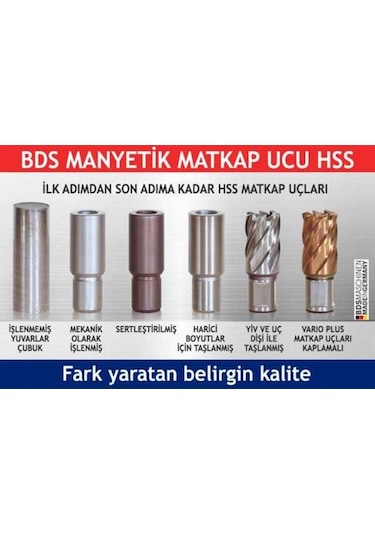 BDS  HSS KBL Manyetik Matkap Ucu UZUN  24x55 mm