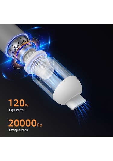 Cbtx V01 Taşınabilir El Araç Süpürgesi Kablosuz Otomatik Elektrikli Süpürge - Beyaz / Kırmızı