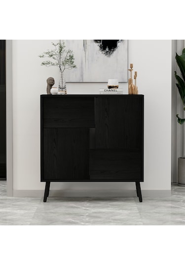 Darien Ç001 Çok Amaçlı Dolap Ahşap Siyah