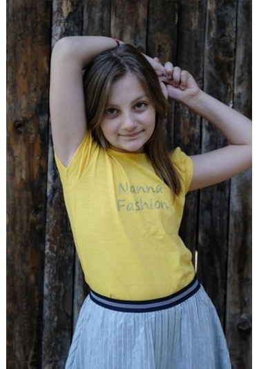 Pamuk Tişört Sarı Nanna Fashion 2022-G-0003