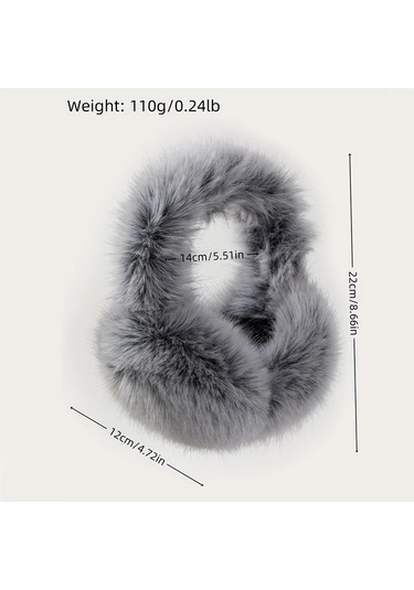 Primepickings Kadın Kırmızı Katlanır Uzun Tüylü Kulaklık Ayarlanabilir Yumuşak Kürk