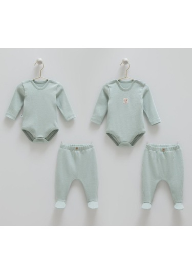 Caramell %100 Pamuk Hello Forest 4'lü Body Pantolon Set Crml.bpe1959 Yeşil Caramell %100 Pamuk Hello Forest 4'lü Body Pantolon Set Crml.bpe1959 Yeşil
