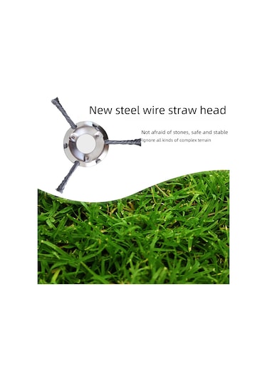 Kosona Çelik Tel 6-bıçaklı Mow Head, Çim Kesme Ve Ot Temizleme, Seritli Bahçe Aleti 200mm/8 İnç, Evrensel Uyumlu
