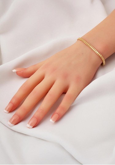 Bilezikci 14 Ayar Altın Unisex Spor Bileklik Sarı Altın