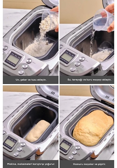 Karaca Bake XL Ekmek Reçel Yoğurt Yapma Makinesi 1500 G + 45 Tarifli Kitapçık