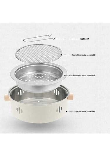 Ulzyvf Kömürlü Kamp Sobası Izgarası - Açık Hava Ev Barbekü Diğer Zy Diğer