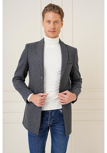 Ka 084 Slim Fit Lacivert Spor Kaban Lacivert