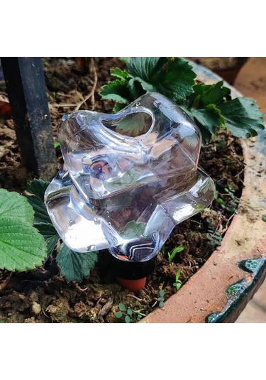 Reedark Otomatik Sulama Plastik Bardak Şeklinde Saksı 2 Adet: 200ml Sevgi & Yıldız Desenli, Masa/pencere Üstü