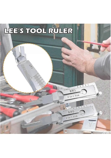 Çilingir Lishi 2'si 1 Arada Aletler Kw5 Kapı Sivil Kilit Açacağı El Aleti Profesyonel Çilingir El T Gümüş Diğer