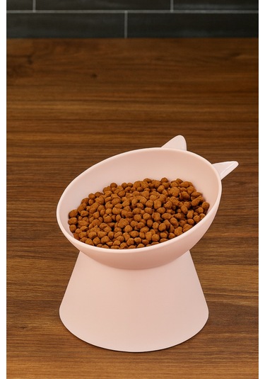 Yüksek Ayaklı Evcil Hayvan Mama Kabı - Pembe