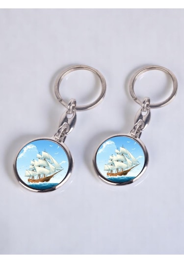 Gemi Baskılı 2'li Anahtarlık