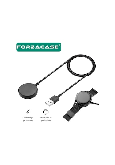Forzacase Samsung Galaxy Uyumlu Watch 6 Serileri İçin Usb Manyetik Şarj Kablosu - Fc017 Siyah