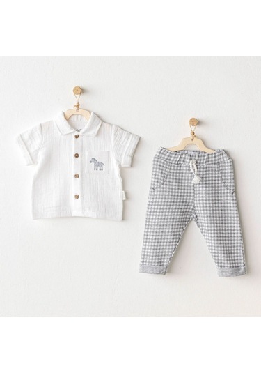 Andywawa Little King 2'li Bebek Takımı Ac25813 Gri