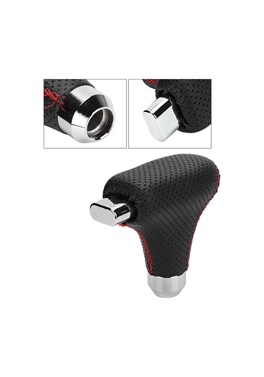 Moveevo Alüminyum Ve Deri Tipi Evrensel Vites Topu - Manuel Ve Otomatik Viteslere Uygun, Düğmeli Tasarım, 8-12mm Uygulama Boyutları Diğer