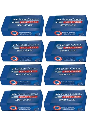 Sınav Silgisi Mavi Silgi Orta Boy 8 Adet Faber Silgi Sınav Yumuşak Silgi Kaliteli Orjinal Okul Öğrenci