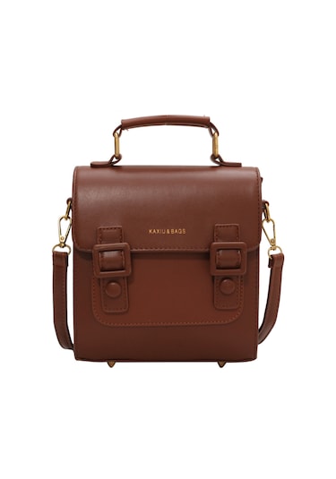 Springsun Kahverengi Pu Materyalli Fransız Tarzı Klasik Çanta - Tek Omuz/çapraz Çekim/el Çantası, Kapaklı Tasarım, Dayanıklı Ve Pratik Kahverengi Springsun Kahverengi Pu Materyalli Fransız Tarzı Klasik Çanta - Tek Omuz/çapraz Çekim/el Çantası, Kapaklı Tasarım, Dayanıklı Ve Pratik Kahverengi