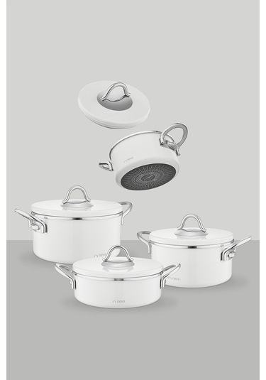 Neva N3078 Sweet Lilyum Graye Tencere Seti