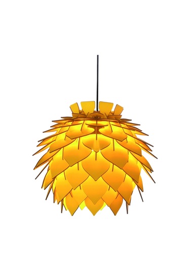 Lotus Dekoratif Avize Sarkıt Abajur Lambader Şapkası Sarı