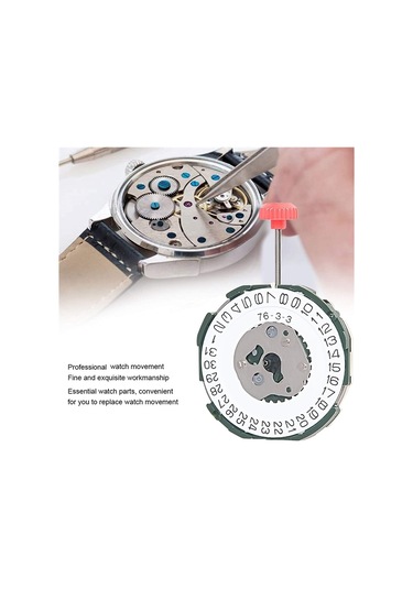 Xurunkeji 2115 Saplı Hareket + Pil 2035 Erkek Tek Takvim Üç Noktalı Elektronik Kuvars Saat Hareketi Değişimi Gümüş