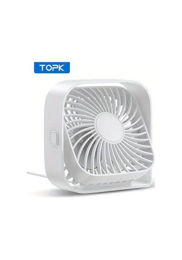 Boatshop1 Beyaz Topk Mini Masa Fanı 3 Hız 4 İnç Usb Taşınabilir 360 Dönebilen Sessiz Fan Ev Ofis Yatak Odası